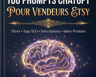 100 ChatGPT Prompts for Etsy Sellers | AI Etsy SEO Guide 2026 | Titles Tags Descriptions  | Digital Download PDF | Etsy Shop Tips