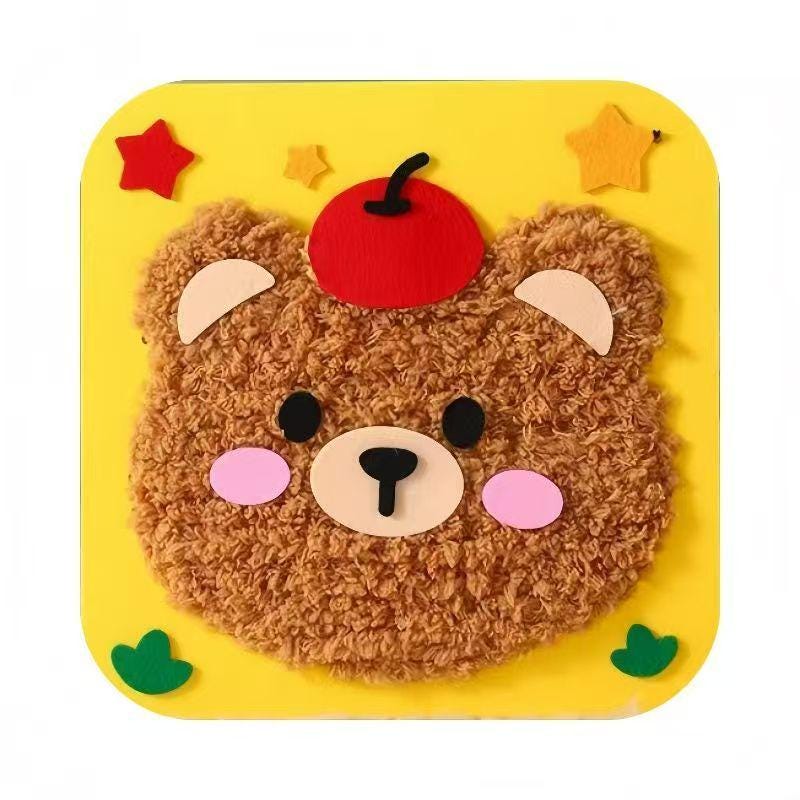 DIY Felt Cartoon Doll Sewing Kit: Kids Embroidery Project, Beginner Friendly