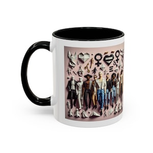 LGBTQIA Pride - Chic Accent Coffee Mug, Unique Artistic Mug, Gift for Coffee Lovers, Modern Home Decor, Ideal for Birthdays & Holidays