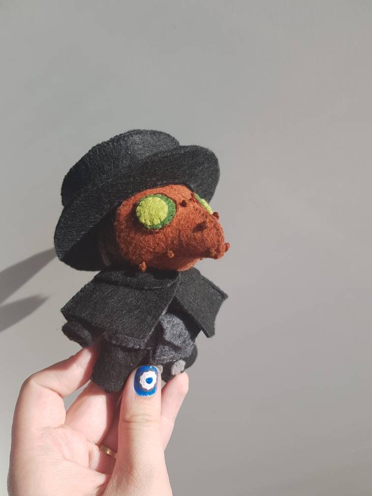 fluffy plague doctor toy
