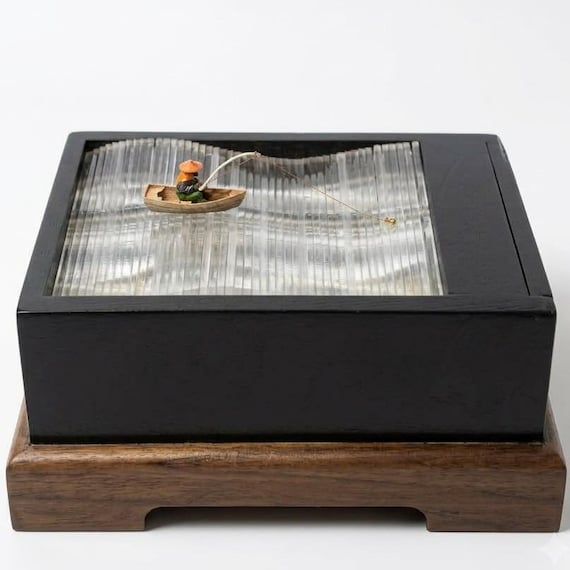 Wave automaton, kinetic art sculpture, mechanical art