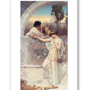 Neo-Classical Art Print - Yes or No Date (1893) John William Godward