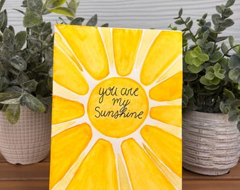 Handmade Sunshine Greeting Card: Cheerful Yellow Sun Design