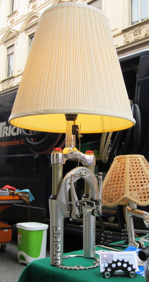 Items similar to Bicycle suspension fork desk lamp on Etsy