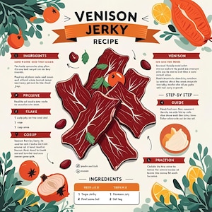 Venison Jerky Recipe: Bold Flavor, High-Protein (Digital Download)