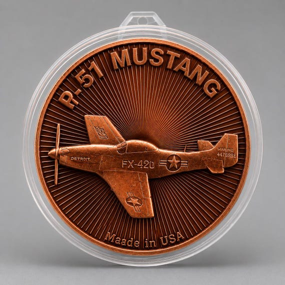 P-51 Mustang copper round