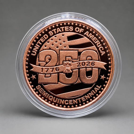 USA 250th Anniversary copper round
