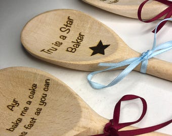 Personalised Engraved Wooden Spoon,Baking,Children,Christmas,Gift,Birthday,Mothersday,Funny,