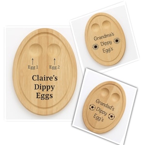 Personalised Engraved Dippy Egg Board Wooden Egg & Soldiers Board Kids Breakfast, Gift, Children, Wedding, Chickens, Toast, Birthday