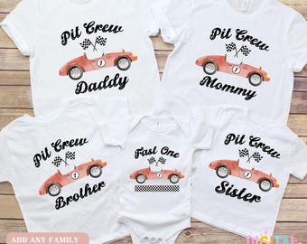 Personalized Fast One Birthday Shirt, Race Car Birthday Shirt, 1st Birthday Shirt, Fast One Matching Family Birthday Shirts, Birthday Boy