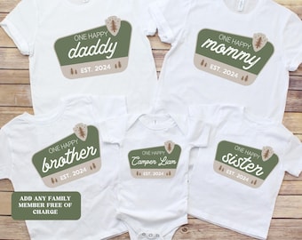 One Happy Camper Shirt, First Birthday Shirt, One Happy Camper Birthday, Matching Family, Mommy and Me Shirts, Camping 1st Birthday Outfit,