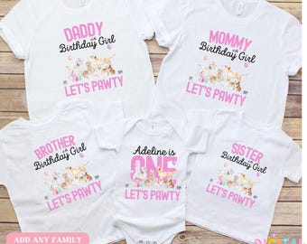 Let's Pawty Puppy birthday shirt, Puppy birthday party, boy birthday shirt, dog party shirt, toddler birthday, Matching Family Shirts