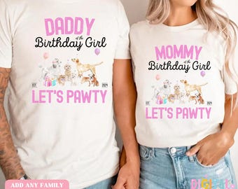 Let's pawty puppy birthday shirt, let's paw-ty, puppy birthday, dog birthday, puppy party, dog birthday party, pawty shirt, girl birthday