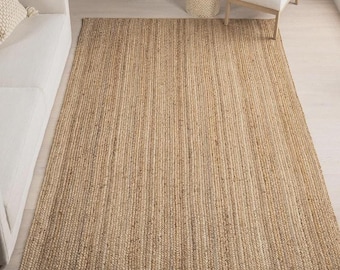 Ręcznie robiony dywan z naturalnej juty – pleciony, rustykalny wystrój w stylu boho