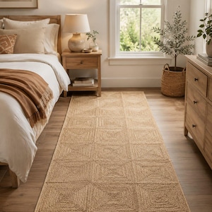 Natuurlijk jute vloerkleed, gevlochten jute vloerkleed, boho jute vloerkleed, rechthoekig jute vloerkleed, boho decoratief vloerkleed, jute vloerkleed voor de hele ruimte, vierkant jute vloerkleed, vloerkleed op maat.