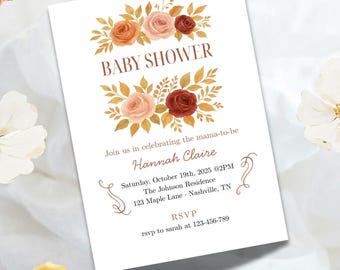 Zaproszenie na jesienny baby shower – do pobrania w wersji cyfrowej