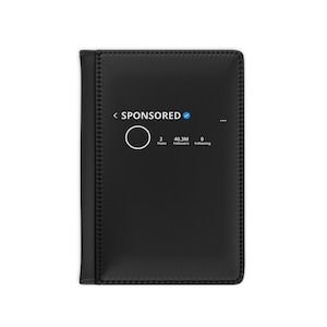 SPONSORED™ PU Passport Cover, "SPONSORED" Social Media Interface