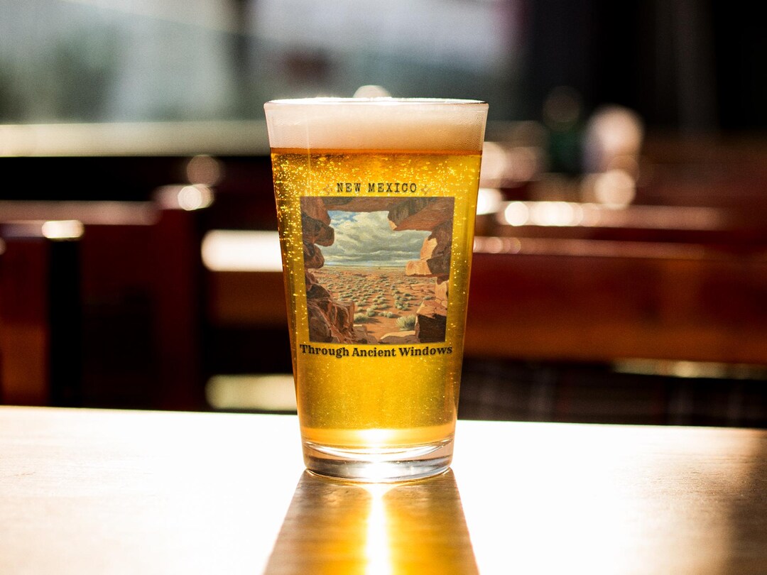 New Mexico Through Ancient Window Pint Glass | 16oz - Etsy