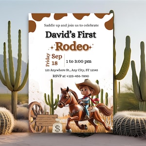 Plantilla editable del primer rodeo de David