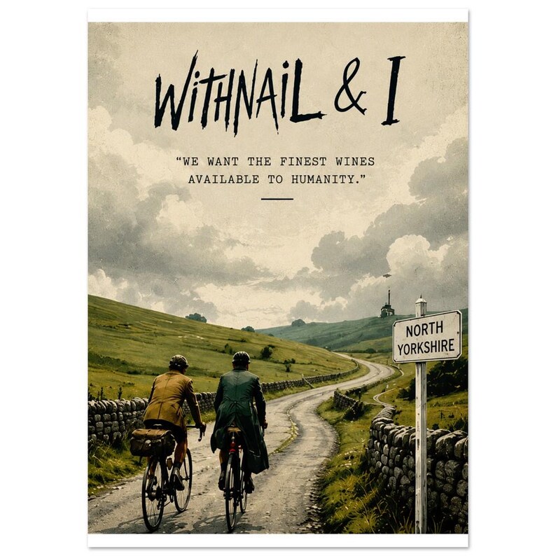Withnail & I 'Finest Wines' North Yorkshire Cycling Art