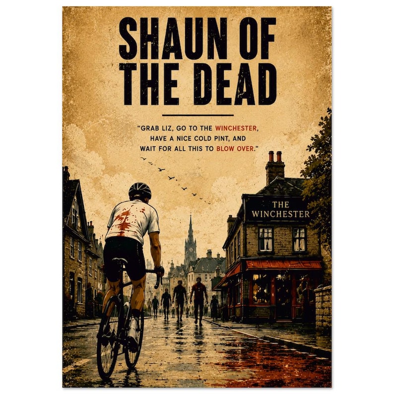 Shaun of the Dead Cycling Art — 'Winchester' Pub Poster