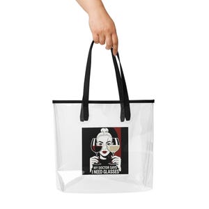 Transparent Tote Bag with Print – Stylish & Practical