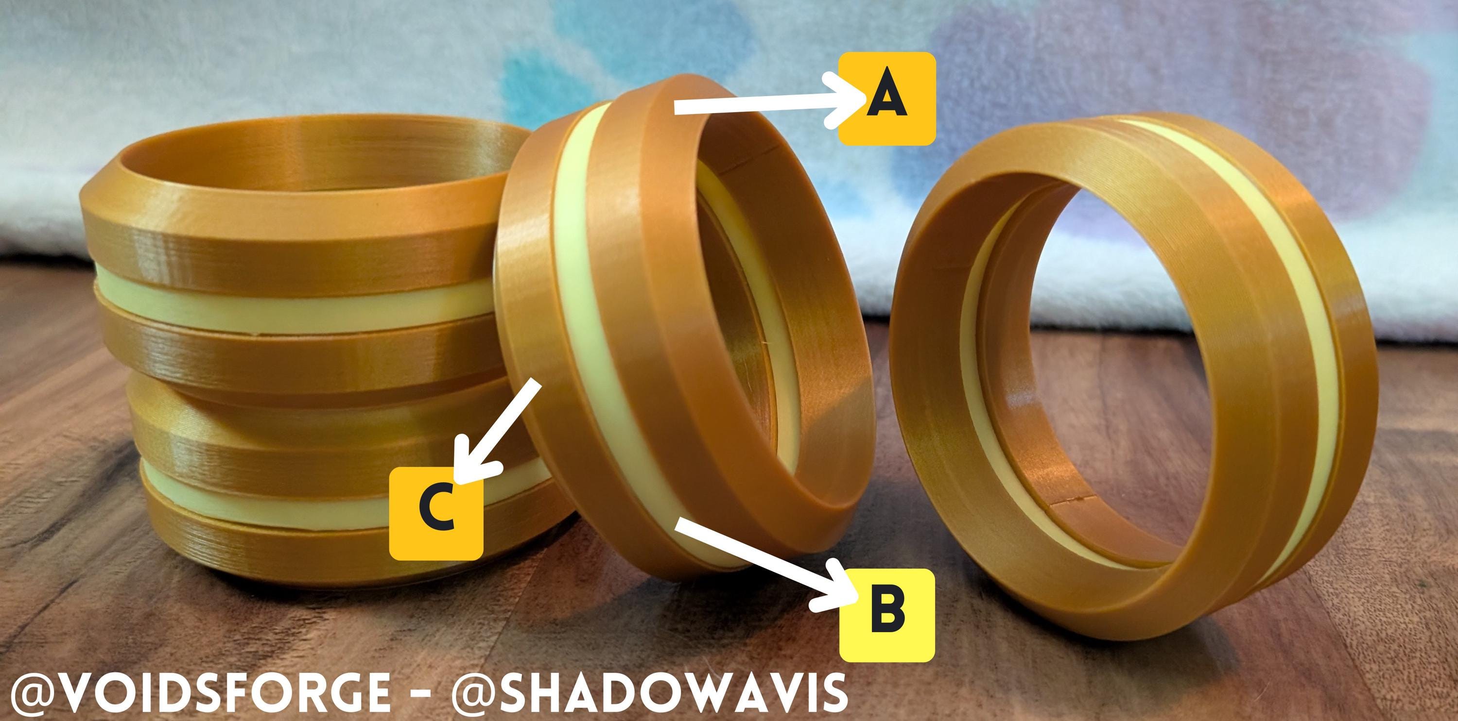 Cosplay Inhibitor Rings CUSTOM EDITION - Shadow's Inhibitor Rings - Plush/cosplay Accessory ...