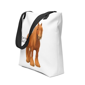 You Dont Scare Me I Ride A Mare Red Horse Tote bag