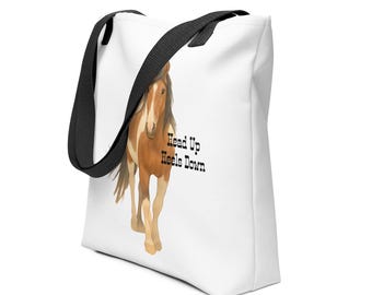 Paint Horse Tote Bag (Head Up Heels Down)