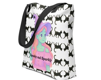 Witch Tote Bag (Spooky and Sparkly)