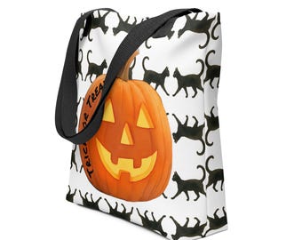 Trick or Treat Halloween Tote Bag (Jack O Lantern)
