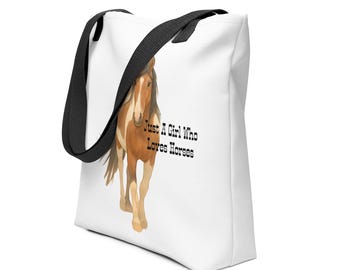Paint Horse Tote Bag (Ein Mädchen, das Pferde liebt)