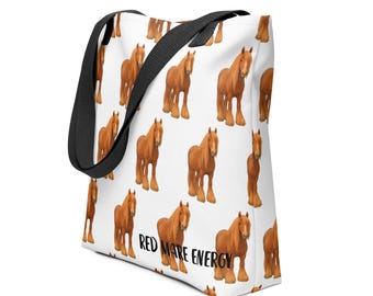Horse Tote Bag (Red Mare Energy) A
