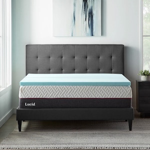 Dorm Bed Comfort Upgrade Twin, Cooling Memory Foam Mattress Topper, College Dorm Essentials, Back Pain Relief, Sleep Better LUCID 2"