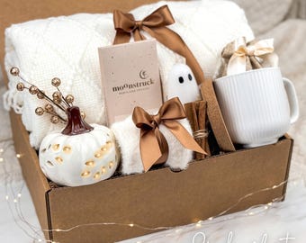 Cozy Fall Gift Box, Spooky Season Gift, Boo Basket, Birthday Gift for Best Friend, Mom, Daughter, Girlfriend, Sister Mother in Law