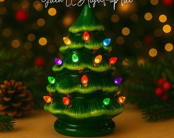 Vintage Christmas Tree Night Light: Retro Holiday Decor