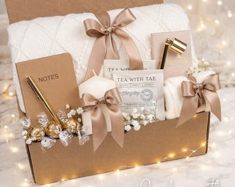 Mother’s Day Gift Box for Mom, Luxury Self Care Basket, Relaxing Spa Gift for Her