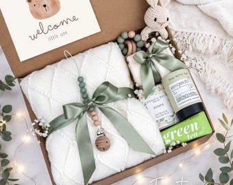 New Mom & Baby Gift Box, Postpartum Care Package for Woman after Birth, Gender Neutral Baby Shower Gift, Newborn Welcome Set, Push Present