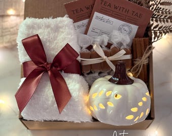 Cozy Fall Self Care Package for Woman, Thank You Gift, Thinking of You Gift, Get Well Soon, Boo Basket, Gift for Daughter, Fall Host Gift