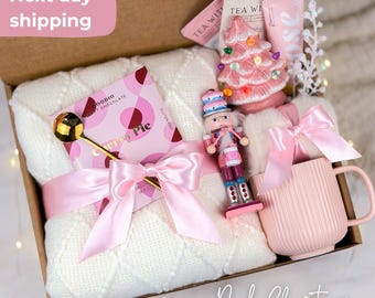 Christmas Gift Box: Winter Care Package for Your Loved One with Blanket, Socks and Treats