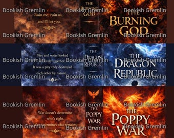 Pacchetto digitale con sovraccoperta della serie The Poppy War - Set di 3 libri (edizione tascabile da 20 cm)