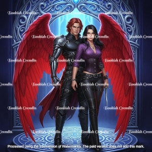 Oraya x Raihn Digital A4 Art Print – The Serpent and the Wings of Night Inspired | Fantasy Romance Wall Art