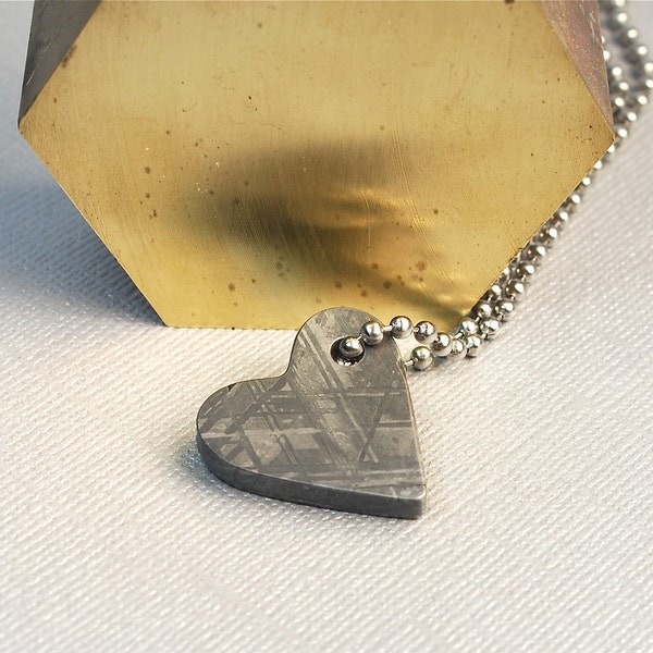 Out Of This World Meteorite Heart Pendant