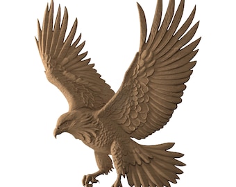 Eagle v3 – STL file CNC woodcarving (Digital Download)