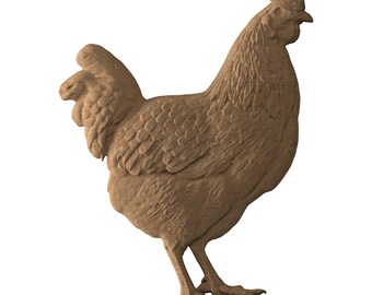 Chicken Hen Model STL File CNC Wood Carving & 3D Printing  (Digital Download)