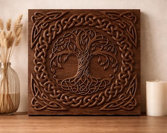 Celtic Tree of Life STL CNC woodcarving 3D printing print digital instant