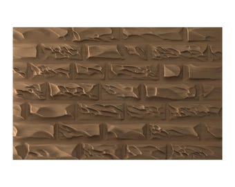 Brick Wall Texture STL model relief CNC router wood carving & 3D printing