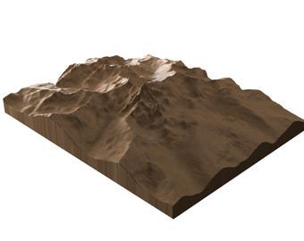 Mount Kenya 3D Model STL File – CNC Carving & 3D Printing  (Digital Download)
