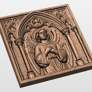 Relief ange gothique CNC - Fichier numérique STL (usage personnel)