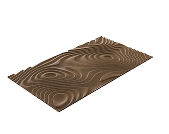 Abstract Waves STL-bestand CNC-houtsnijwerk